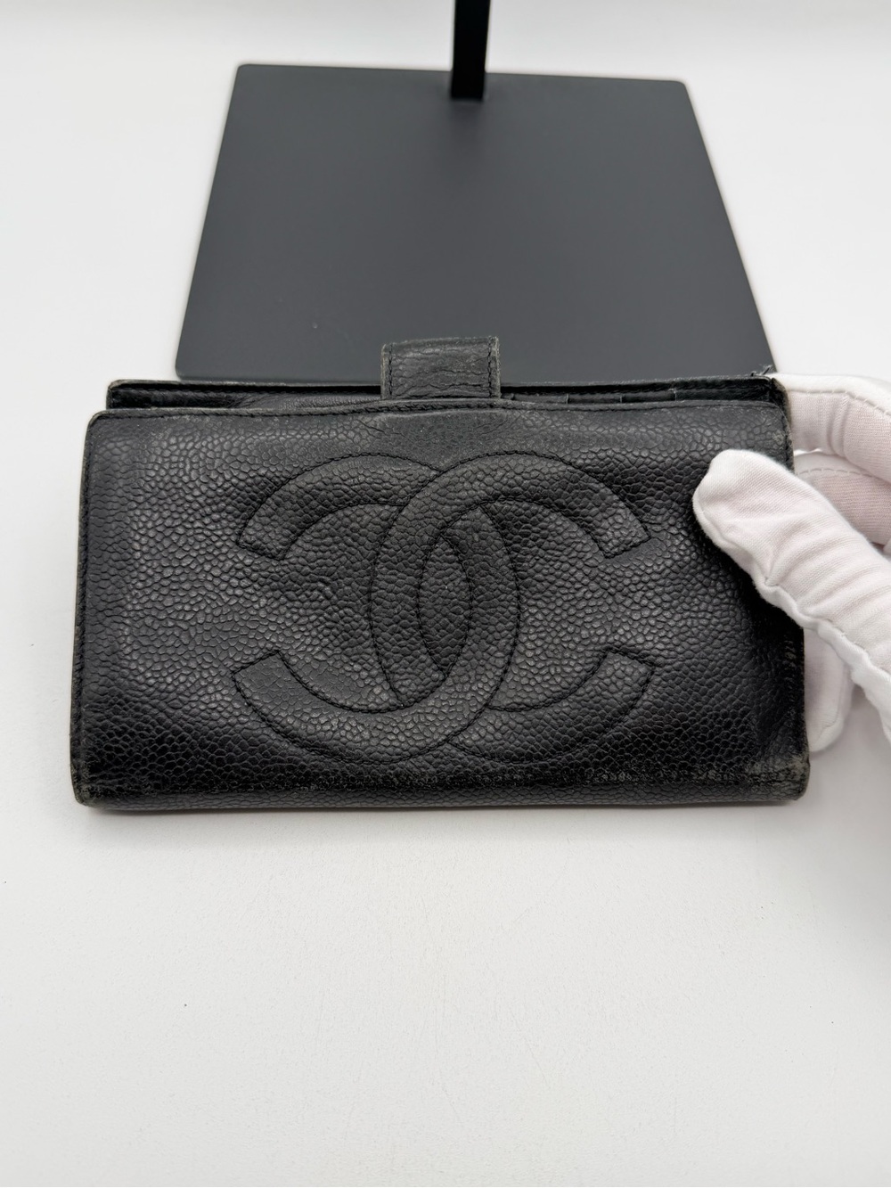 Chanel Large Pebbled Leather Wallet
